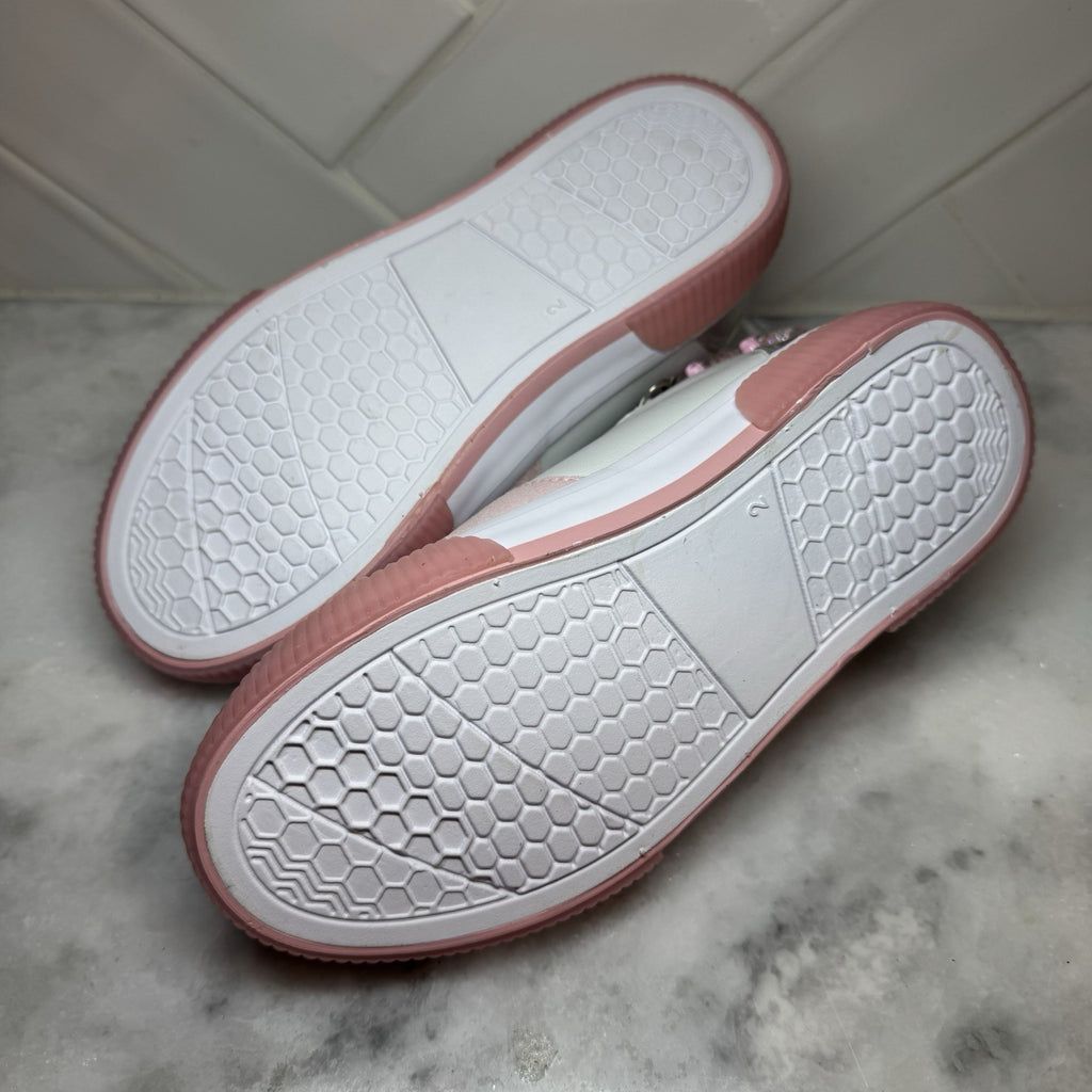 Cupcake Couture Girl Sneakers Size 2 Beaded Pink