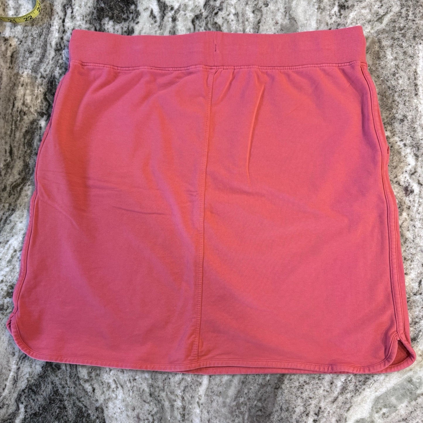 T by Talbots Pink Drawstring Knit Skirt Size LP Large Petite Cotton Blend