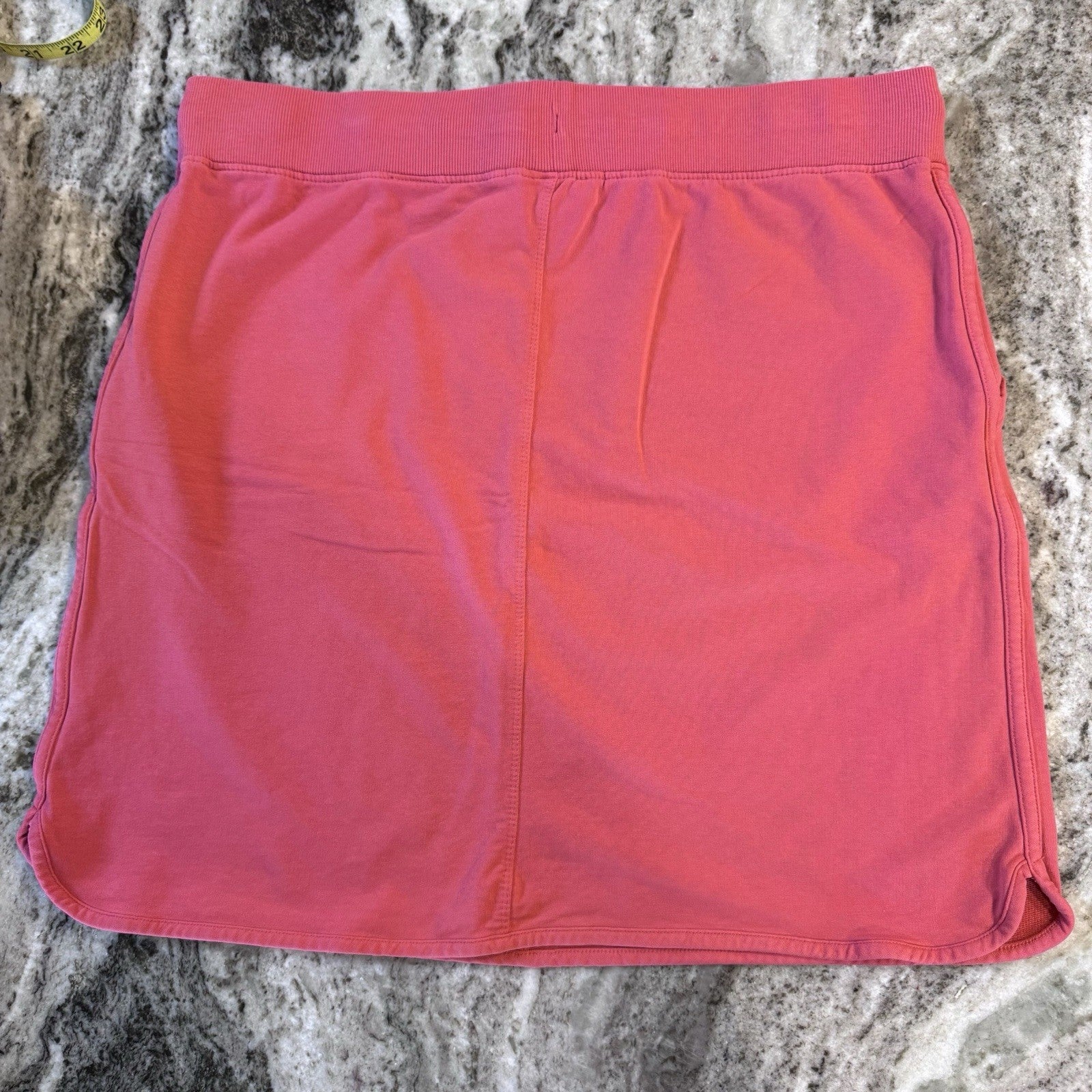 T by Talbots Pink Drawstring Knit Skirt Size LP Large Petite Cotton Blend