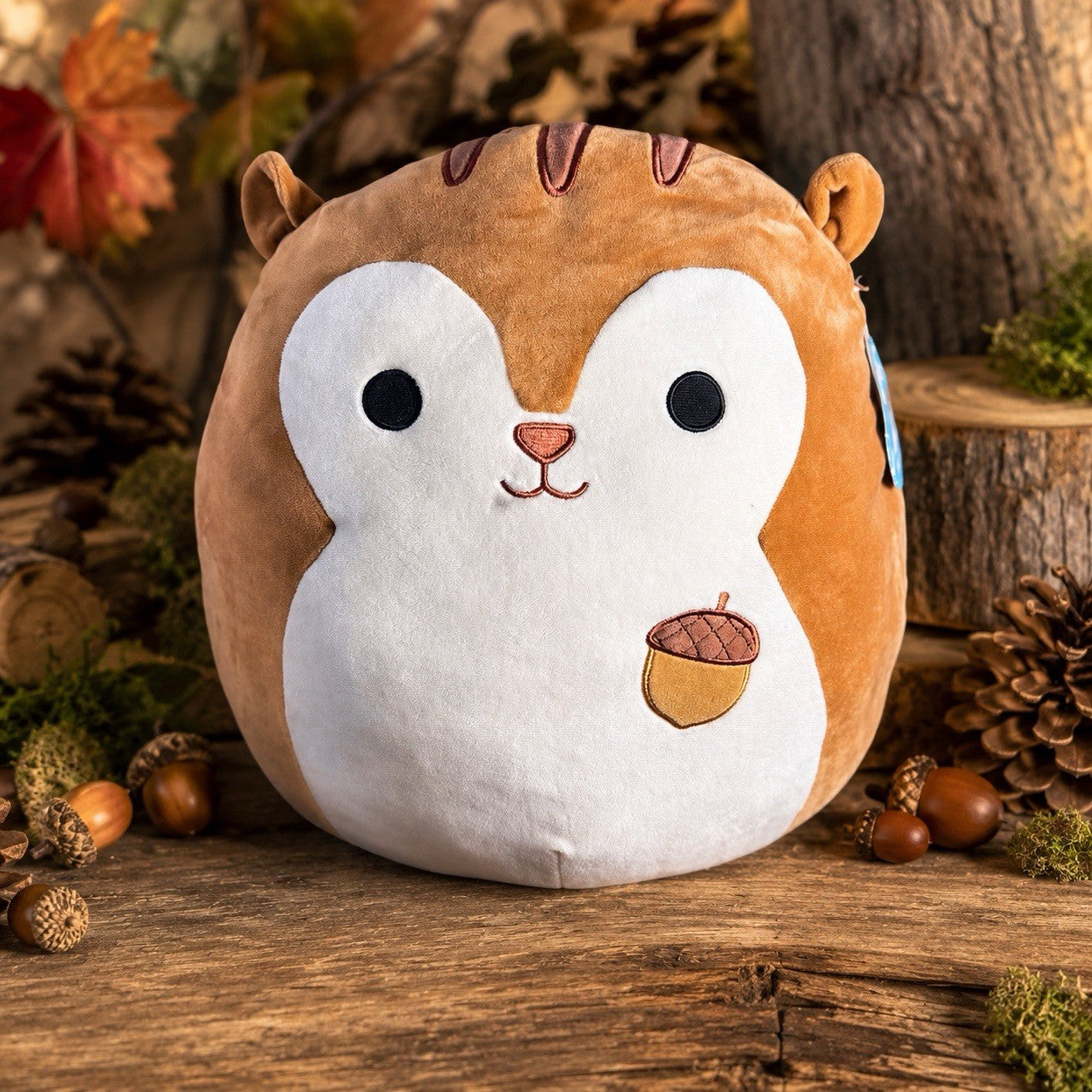 Squishmallows Sawyer Squirrel Plush Brown Acorn Original Kellytoy With Tag 16in
