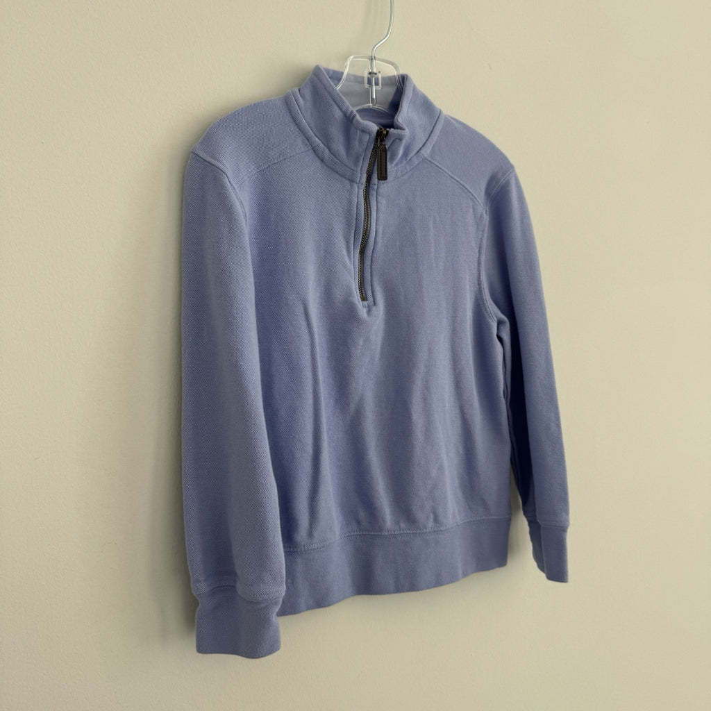 Tommy Bahama Boys Light Blue Quarter Zip Pique Knit Pullover Sweater Size S 5/6