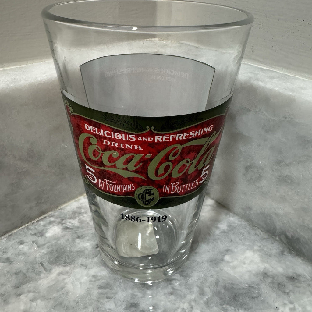 Set Of 2 Coca Cola Drinking Glasses 16 OZ. Vintage Collection.  1886-1929 RARE