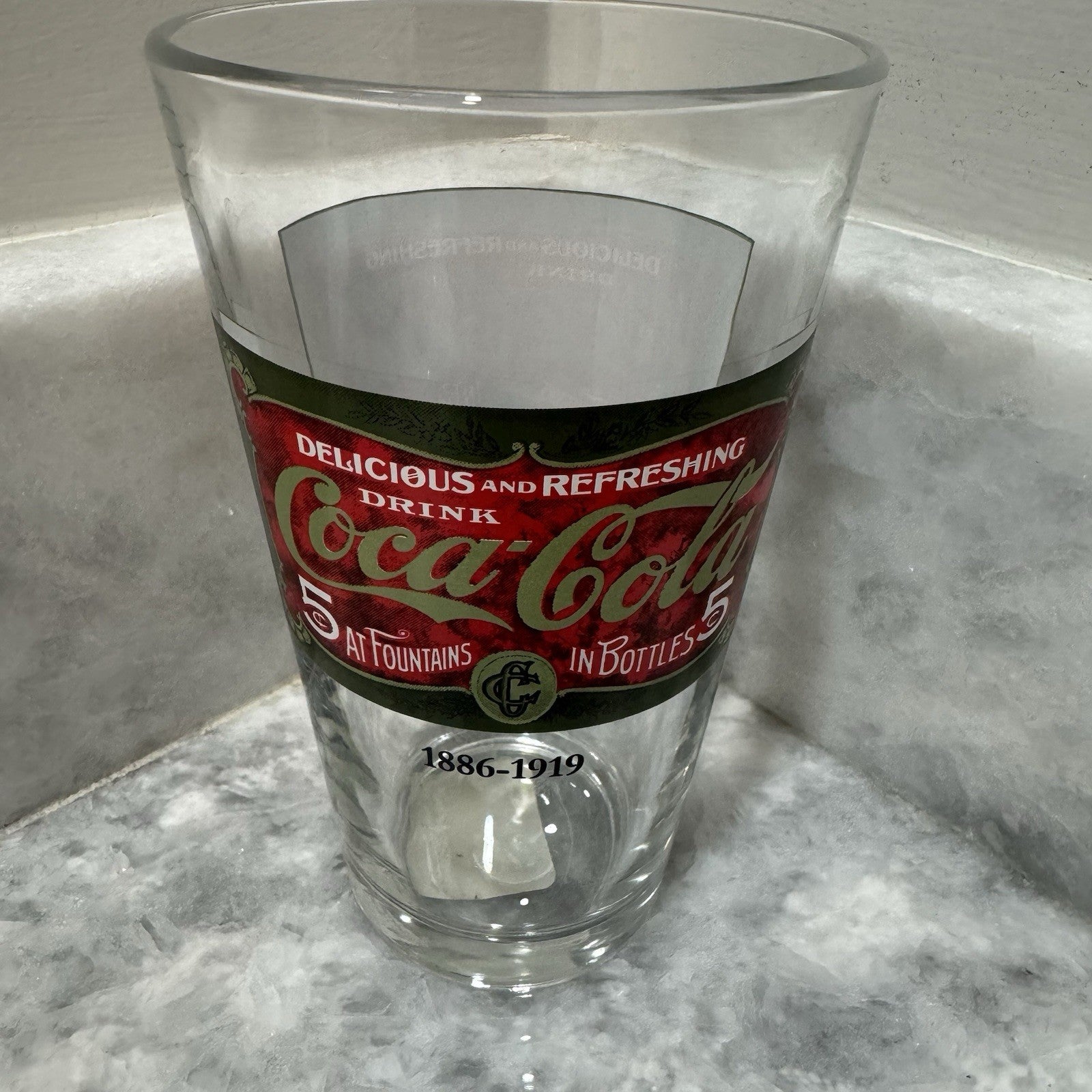 Set Of 2 Coca Cola Drinking Glasses 16 OZ. Vintage Collection.  1886-1929 RARE
