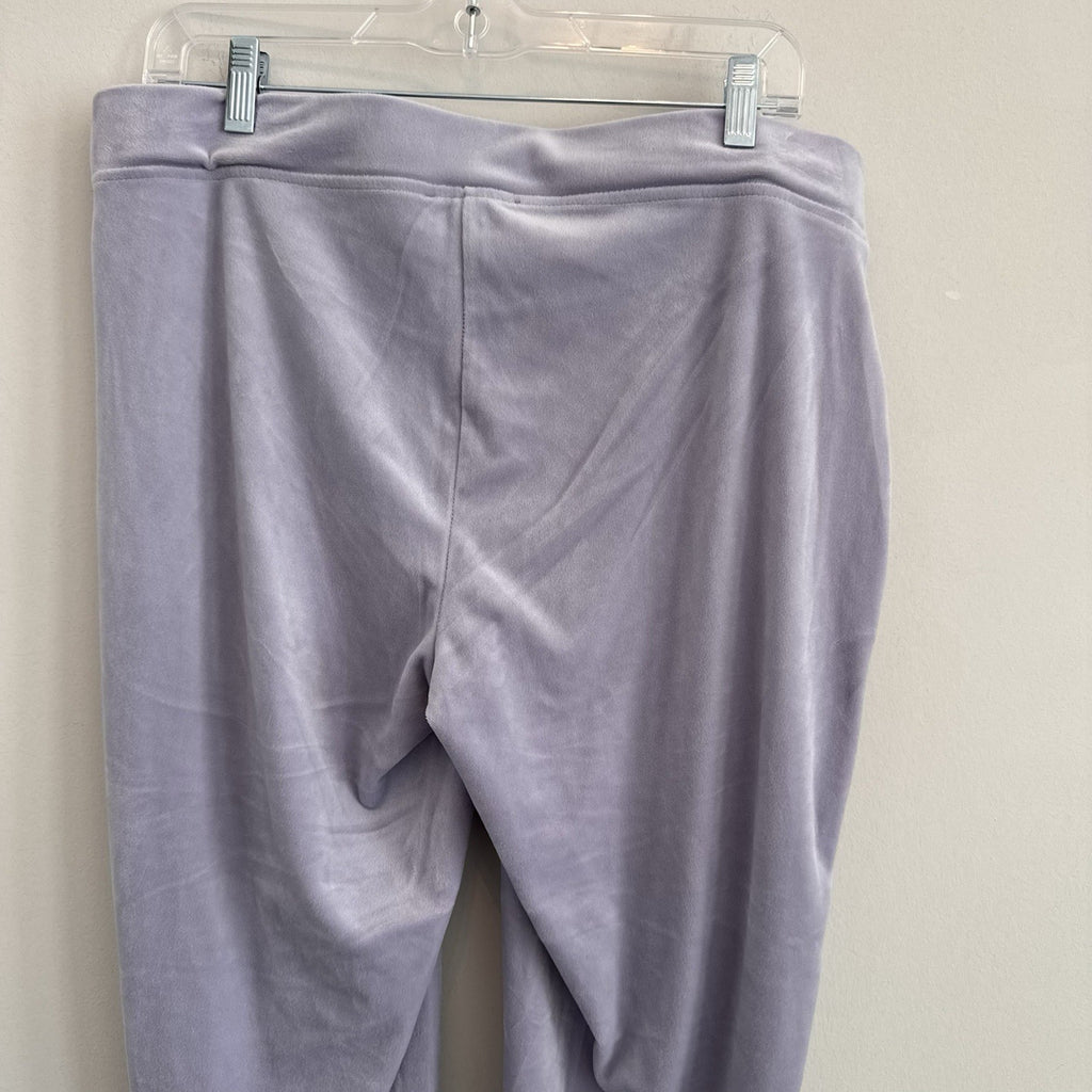 NWT Juicy Couture Velour Tracksuit Set Lavender Haze L Y2K OG Bling Rhinestone
