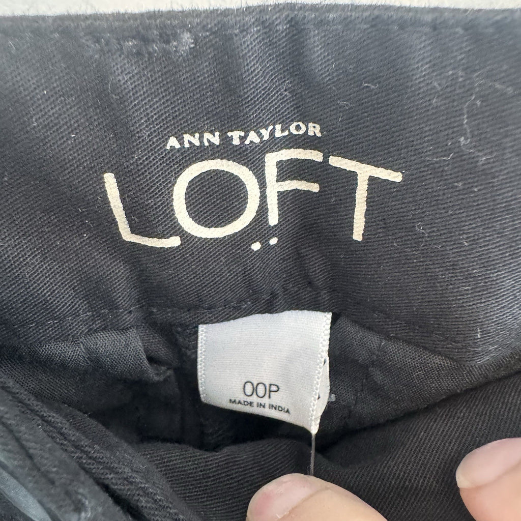 Ann Taylor LOFT Curvy Crop Pants 00P Petite Black Career Work NWT Women’s