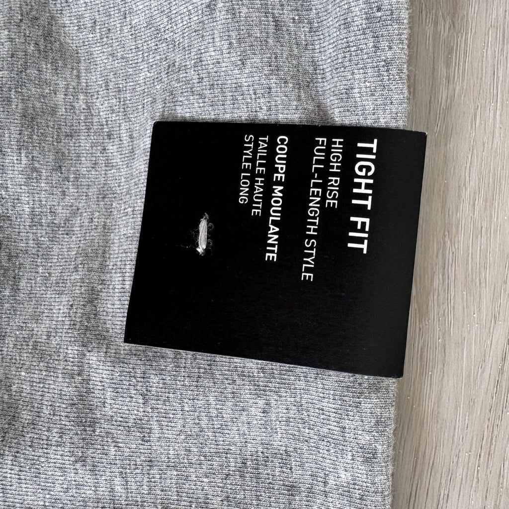 Adidas XS High Rise Leggings Gray Tight Fit Logo NWT