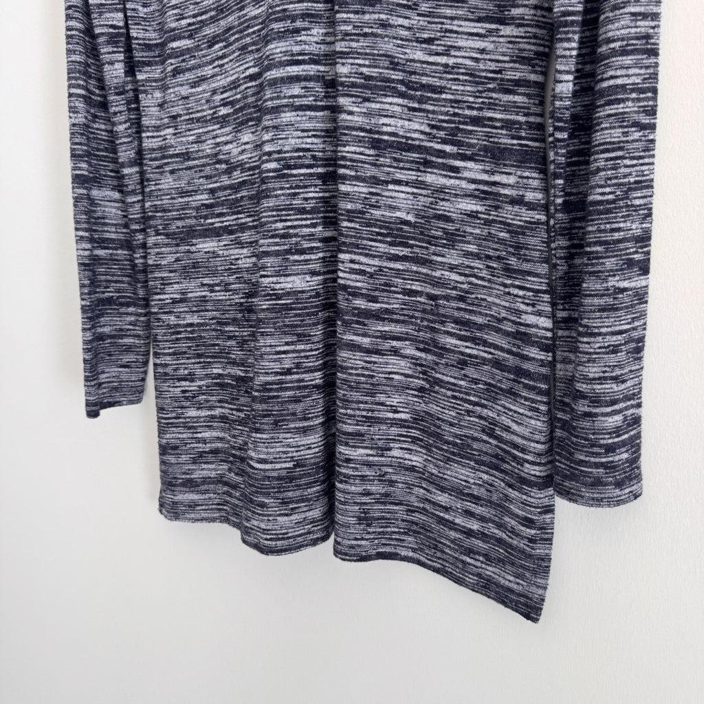 White House Black Market Womens S Gray Space Dye Long Sleeves Knit Tunic Shirt