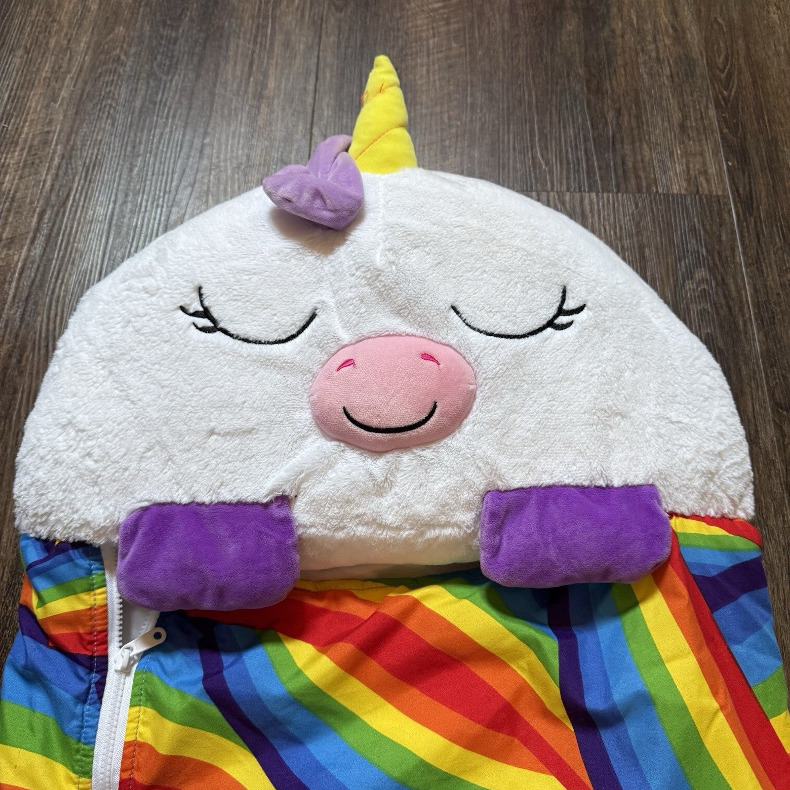 Happy Nappers Unicorn Rainbow Kids Pillow/Sleeping Bag Camping Daycare 20"x 54