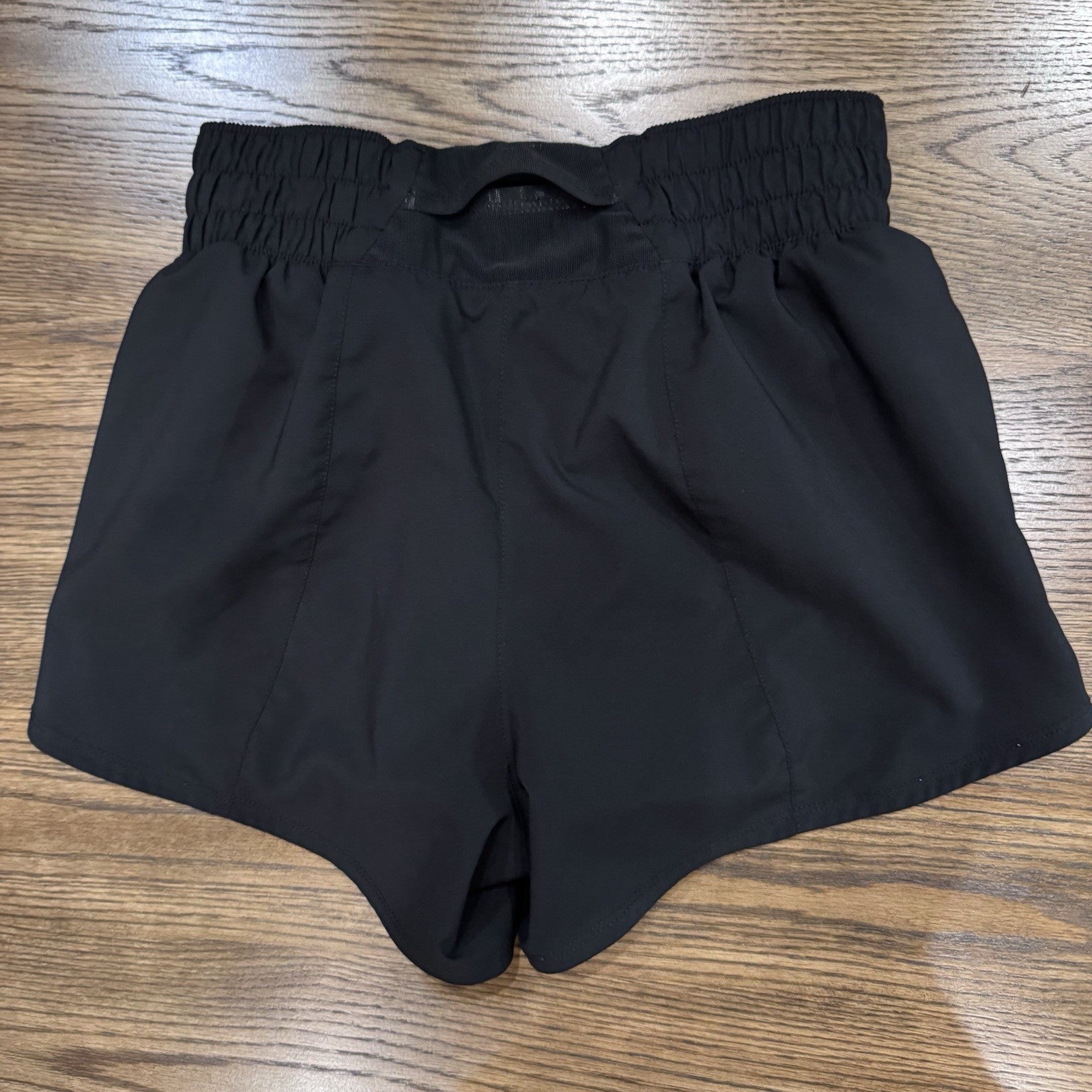 Nike Dri-Fit Running Shorts Women’s XS Black Graphic Swoosh Logo High Rise