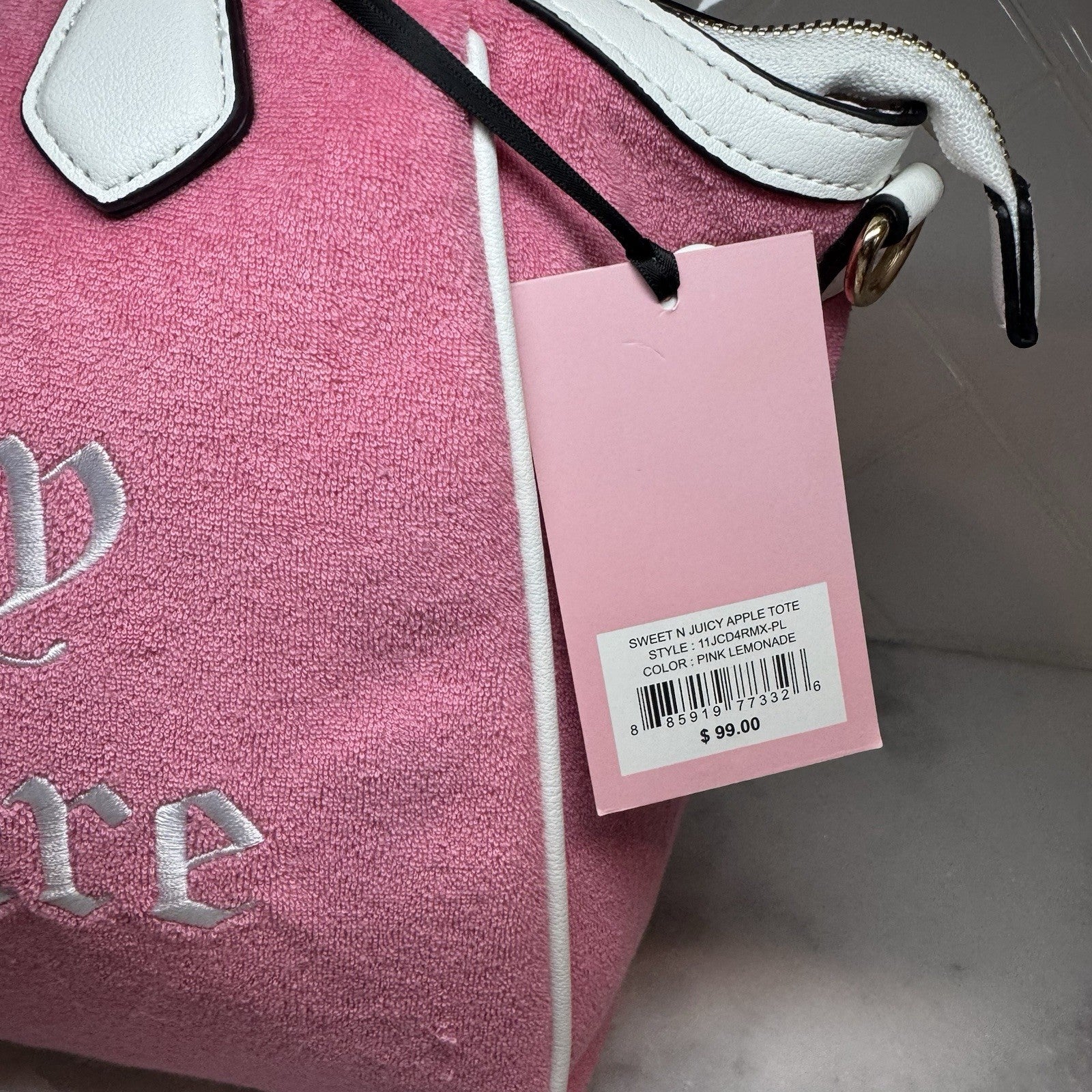 Juicy Couture Sweet N Juicy Apple Satchel, Pink Lemonade NWT