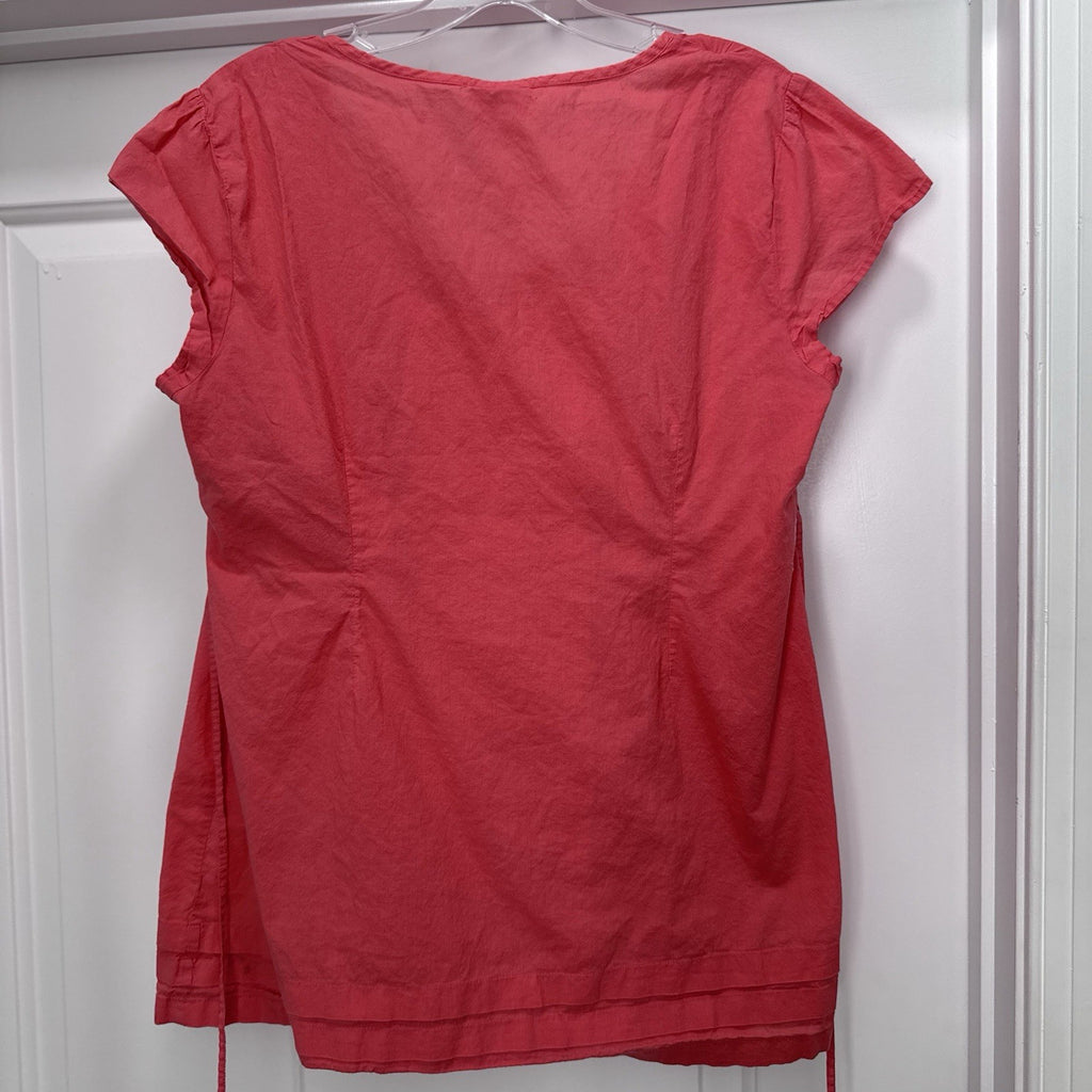 Oh Baby by Motherhood Pink Maternity Tunic Top L Embellished Boho Peasant