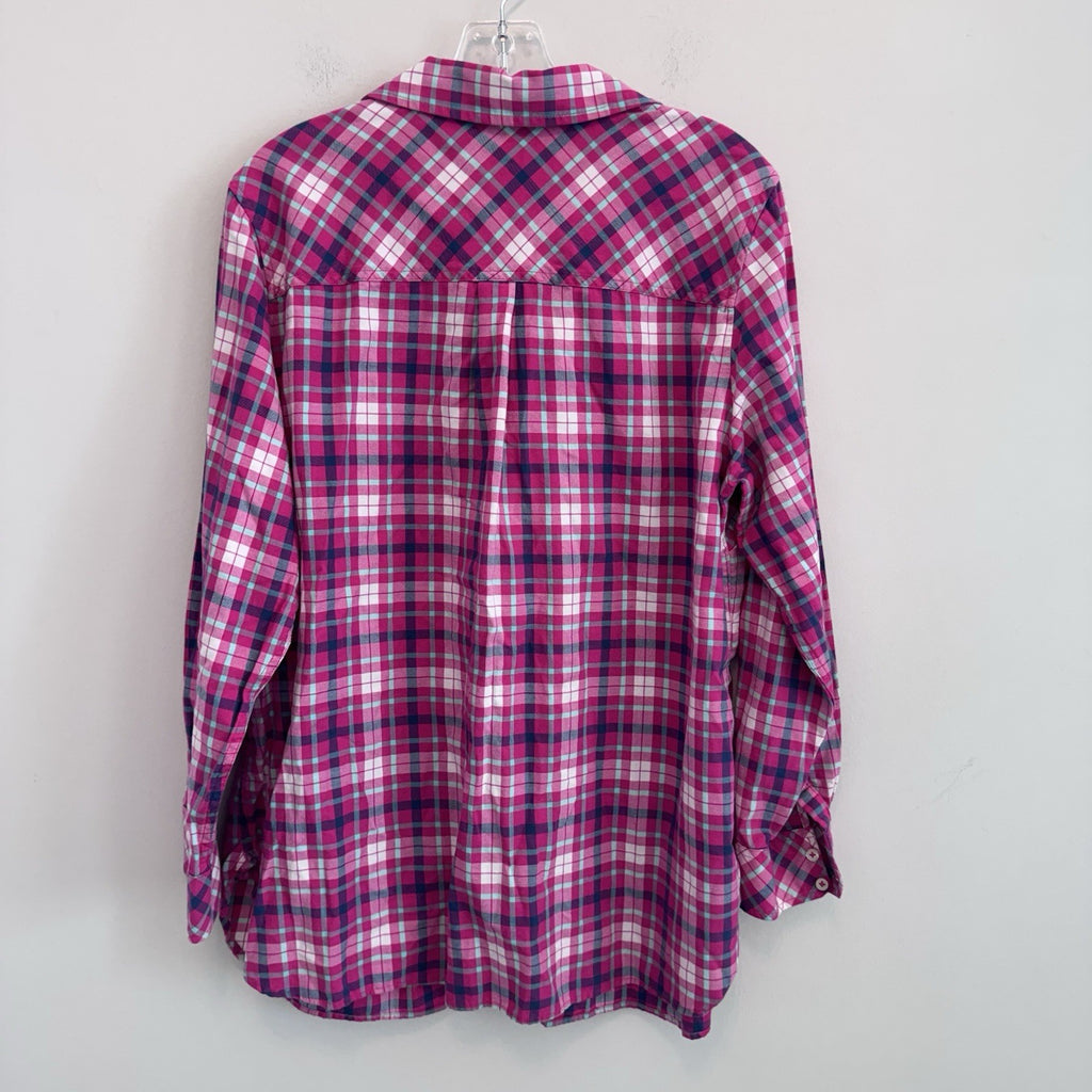 Talbots Women’s Plus 1X Top Lot Plaid Floral Cardigan Cotton 3Pc
