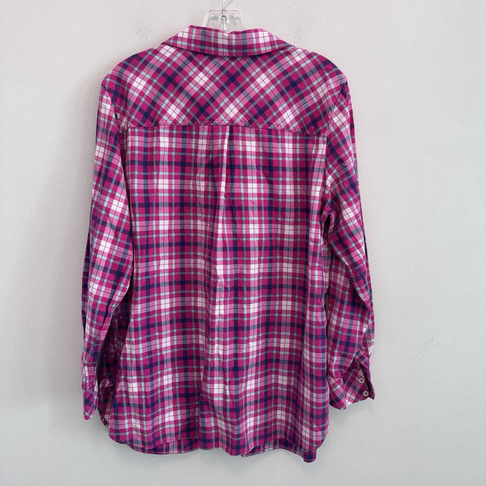 Talbots Women’s Plus 1X Top Lot Plaid Floral Cardigan Cotton 3Pc