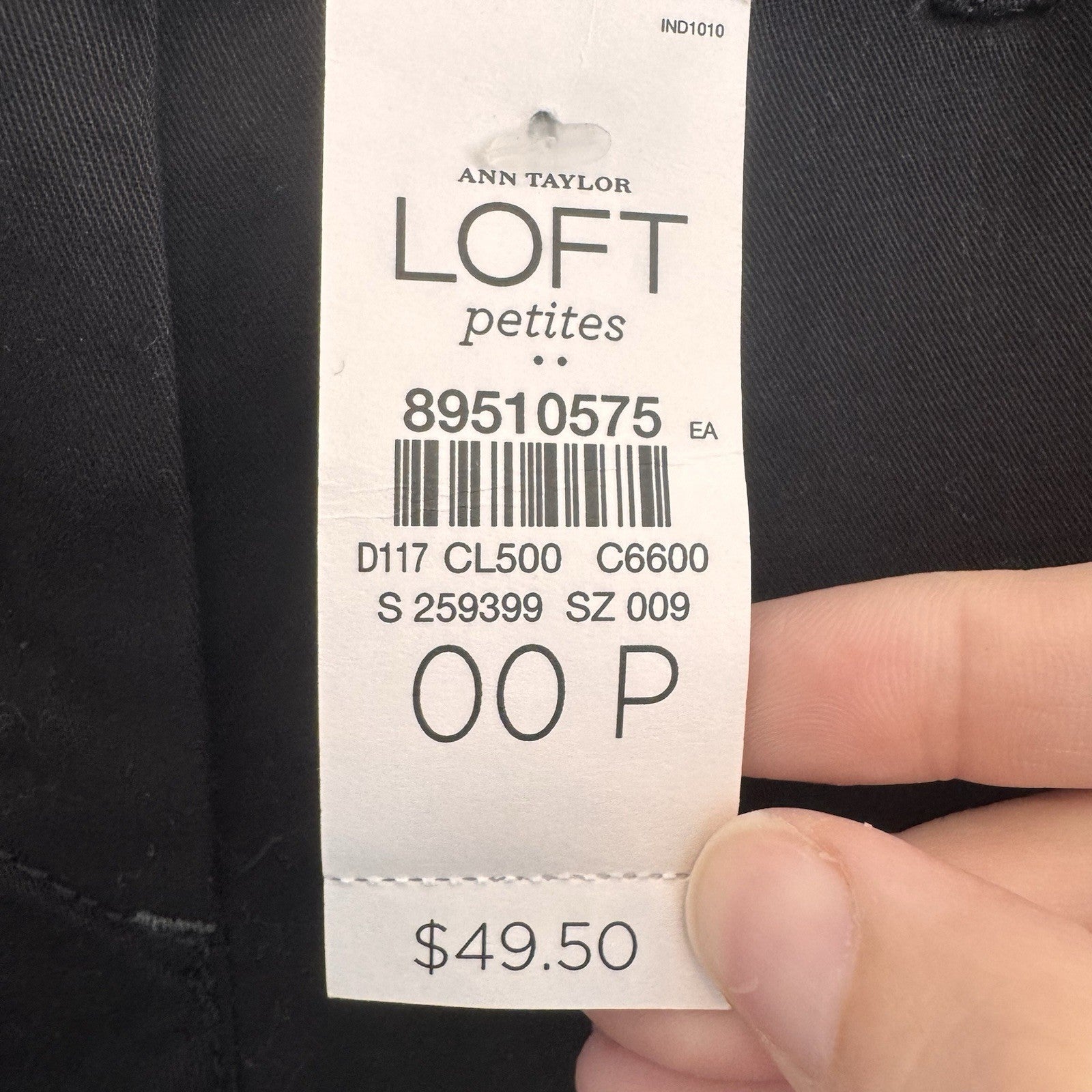 Ann Taylor LOFT Curvy Crop Pants 00P Petite Black Career Work NWT Women’s