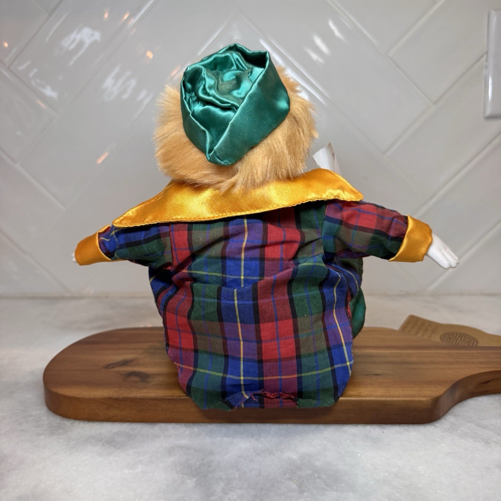 Vintage Porcelain "Shelf Sitter"  Weighted Clown Dolls - Set of 2 - Hand Painted