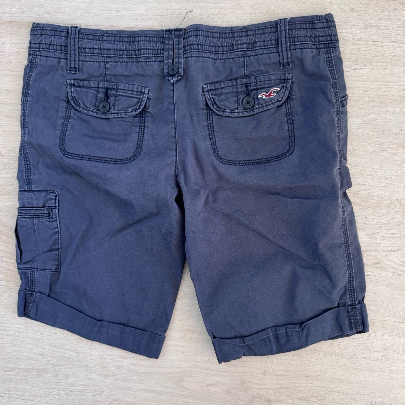 Hollister Vintage 2008 Cargo Shorts Blue Y2K Size 5 Women’s Juniors Bermuda