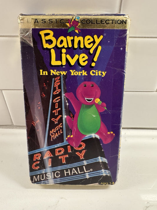 Barney Live In New York City! VHS 1994 Video Tape Sing Along Songs Classic RARE!