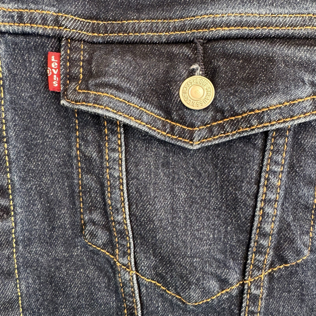 Levi’s Denim Trucker Jacket XL Dark Wash Button Front Classic Jean NWT