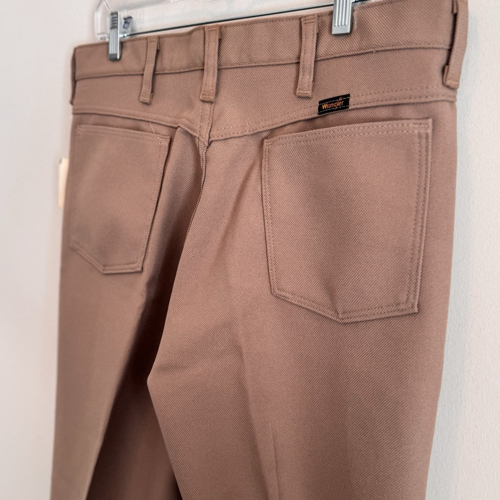 Wrangler Wrancher Dress Jeans Taupe Brown Men’s 36x31 Made in USA NWT Vintage