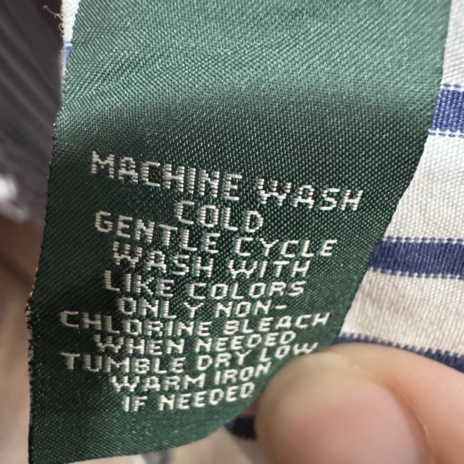 Lauren Jeans Co Ralph Lauren Blue White Striped Button Down Shirt 1X