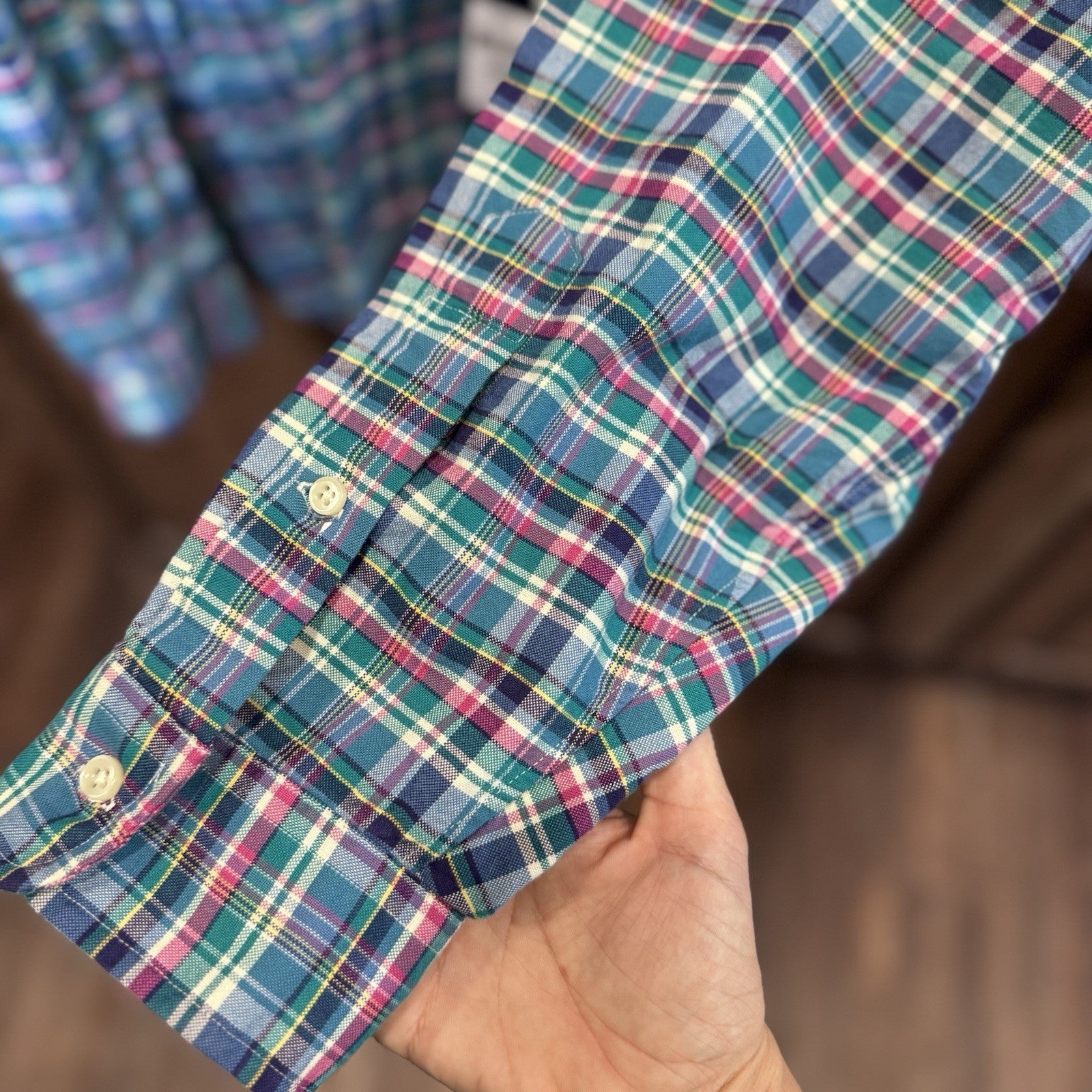 NWT Ralph Lauren Classic Fit Plaid Shirt 3XB Big Mens Button Down Cotton Long