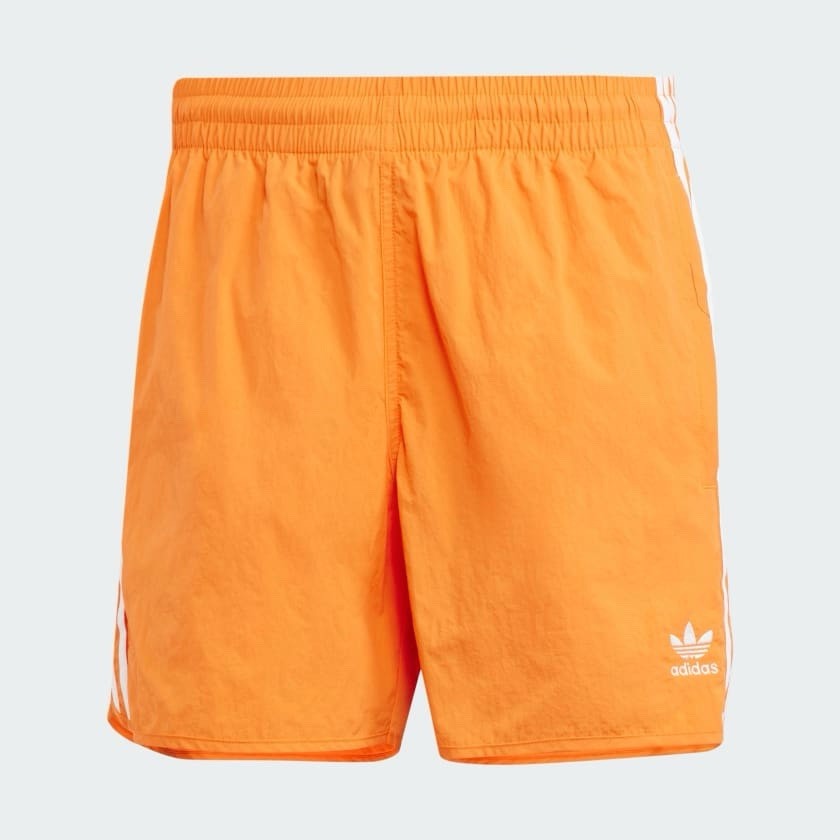 NWT Large Adidas Originals Orange 3-Stripes Sprinter Shorts MSRP 45