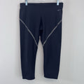 Nike Dri-FIT Crop Leggings Womens M Black Running Capri Reflective
