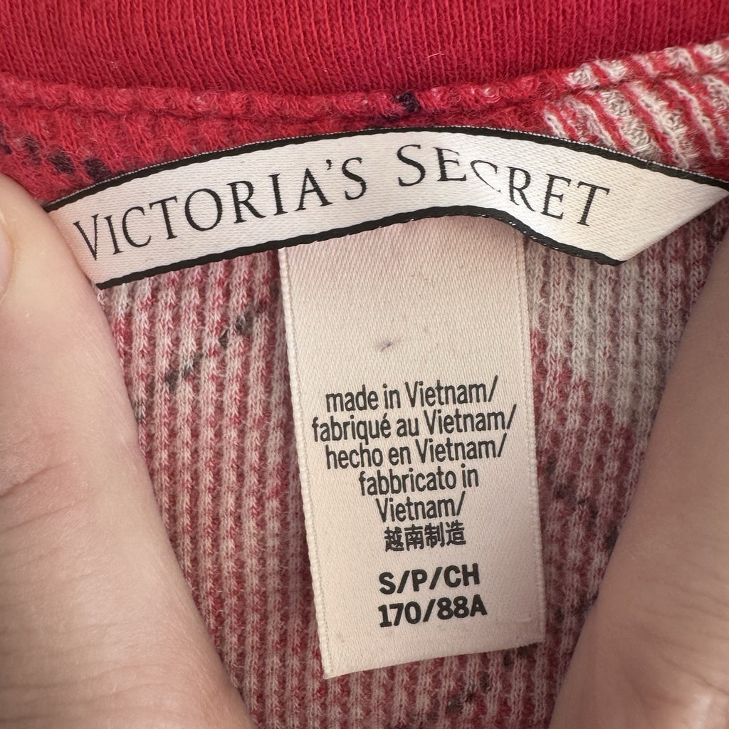 Victoria’s Secret Plaid Thermal Nightgown Small Red Long Sleeve Sleepwear