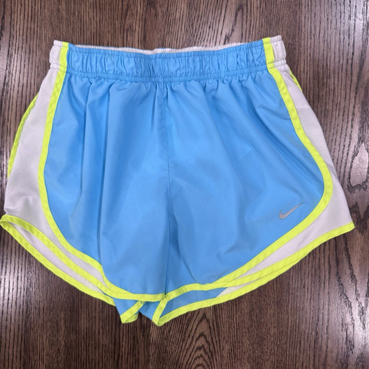 Nike Dri-Fit Tempo Running Shorts Women’s Medium Light Blue White Mesh