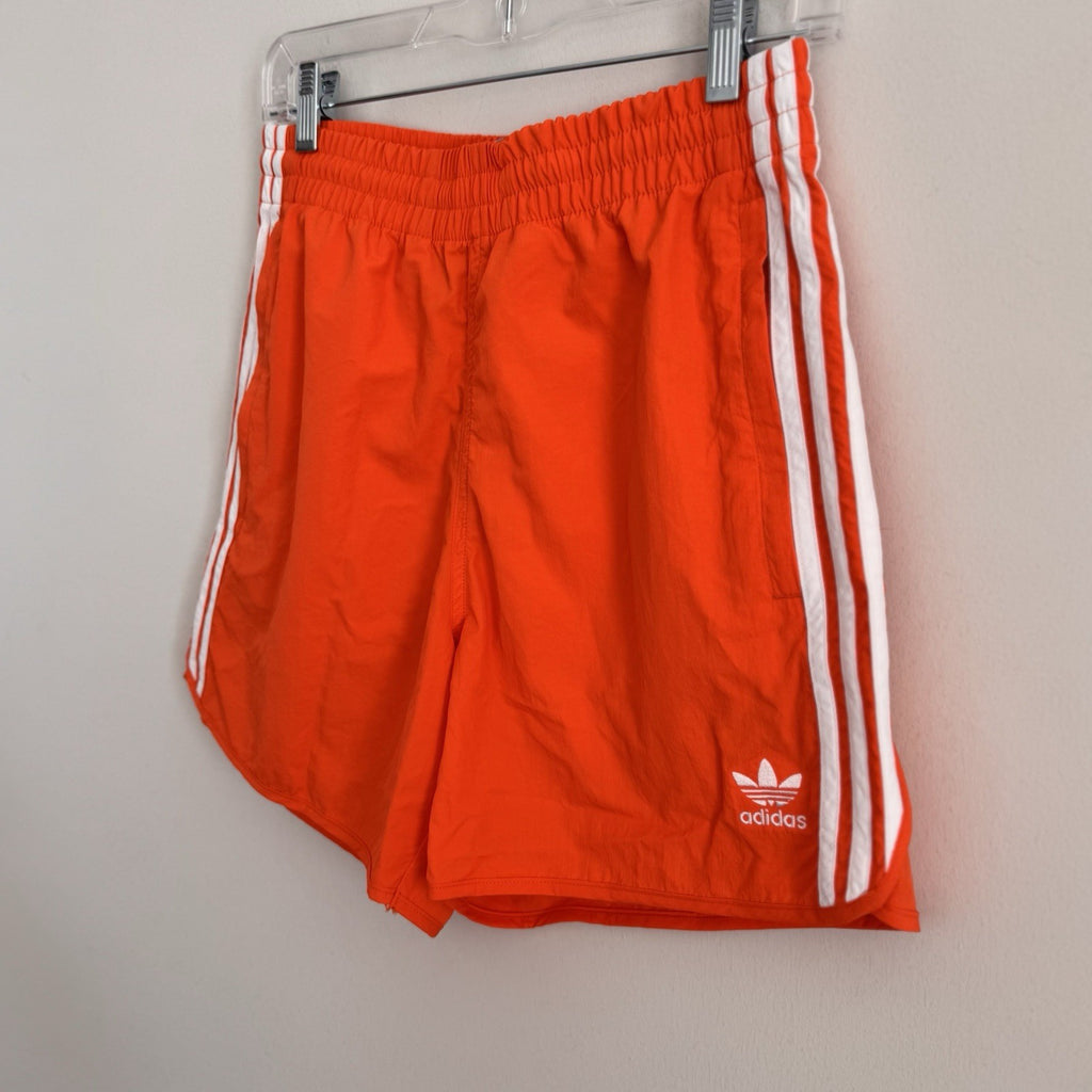 NWT Adidas Originals Men's Sprinter Shorts Orange White 3-Stripe Retro Small