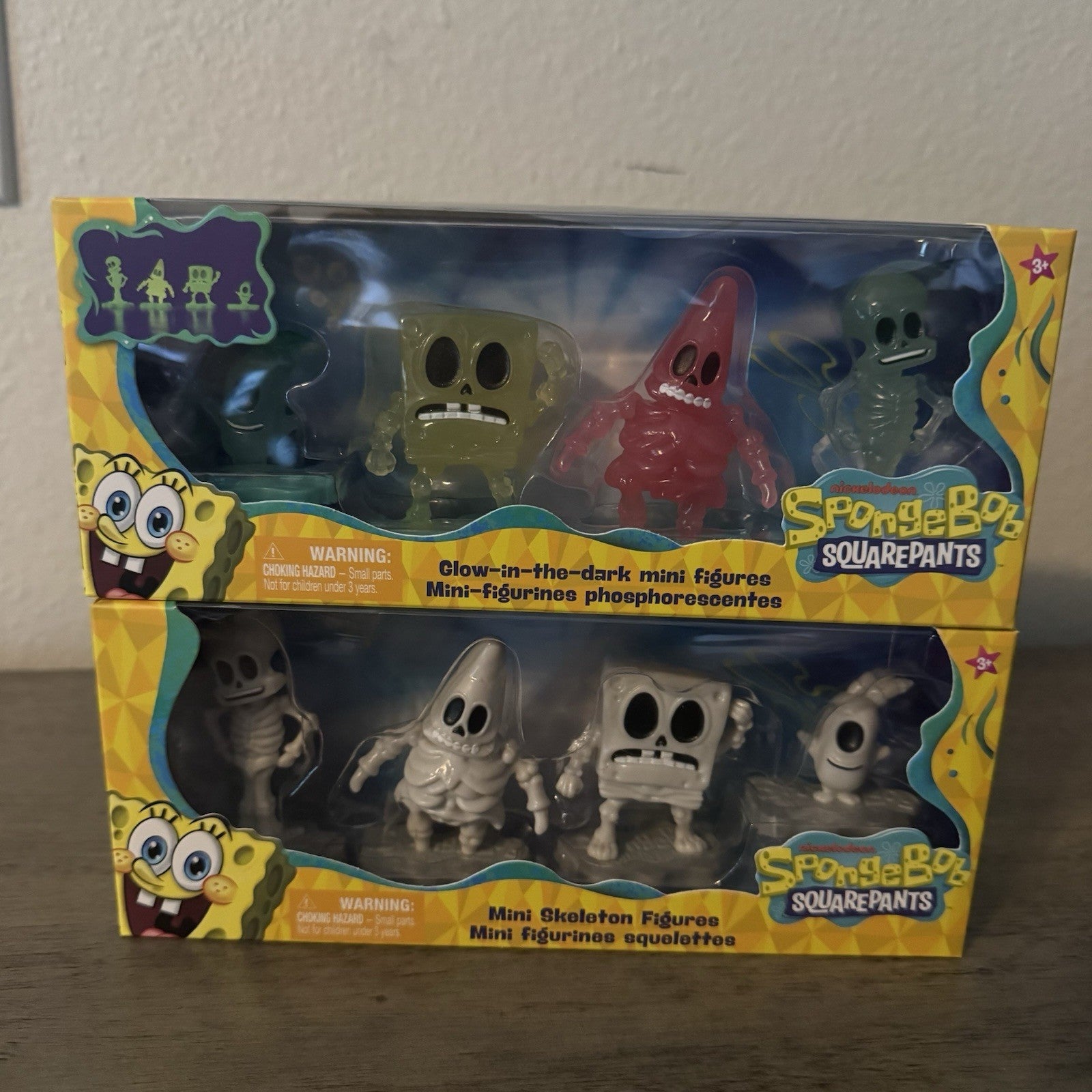 SpongeBob SquarePants Mini Figures Glow In Dark Skeleton Lot Sealed Rare Find