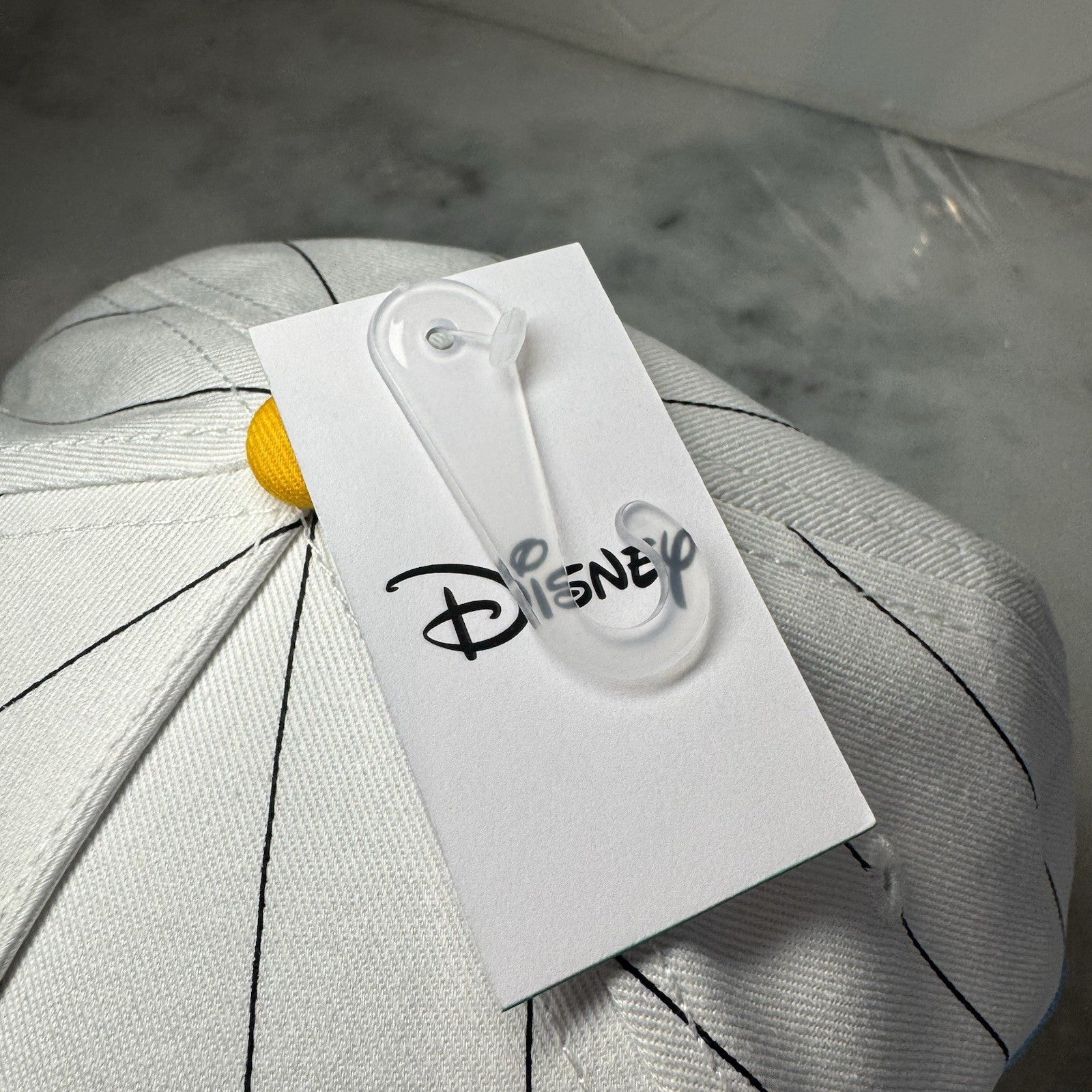 Disney Neff Mickey Mouse Snapback Hat White Blue Pinstripe Adjustable NWT