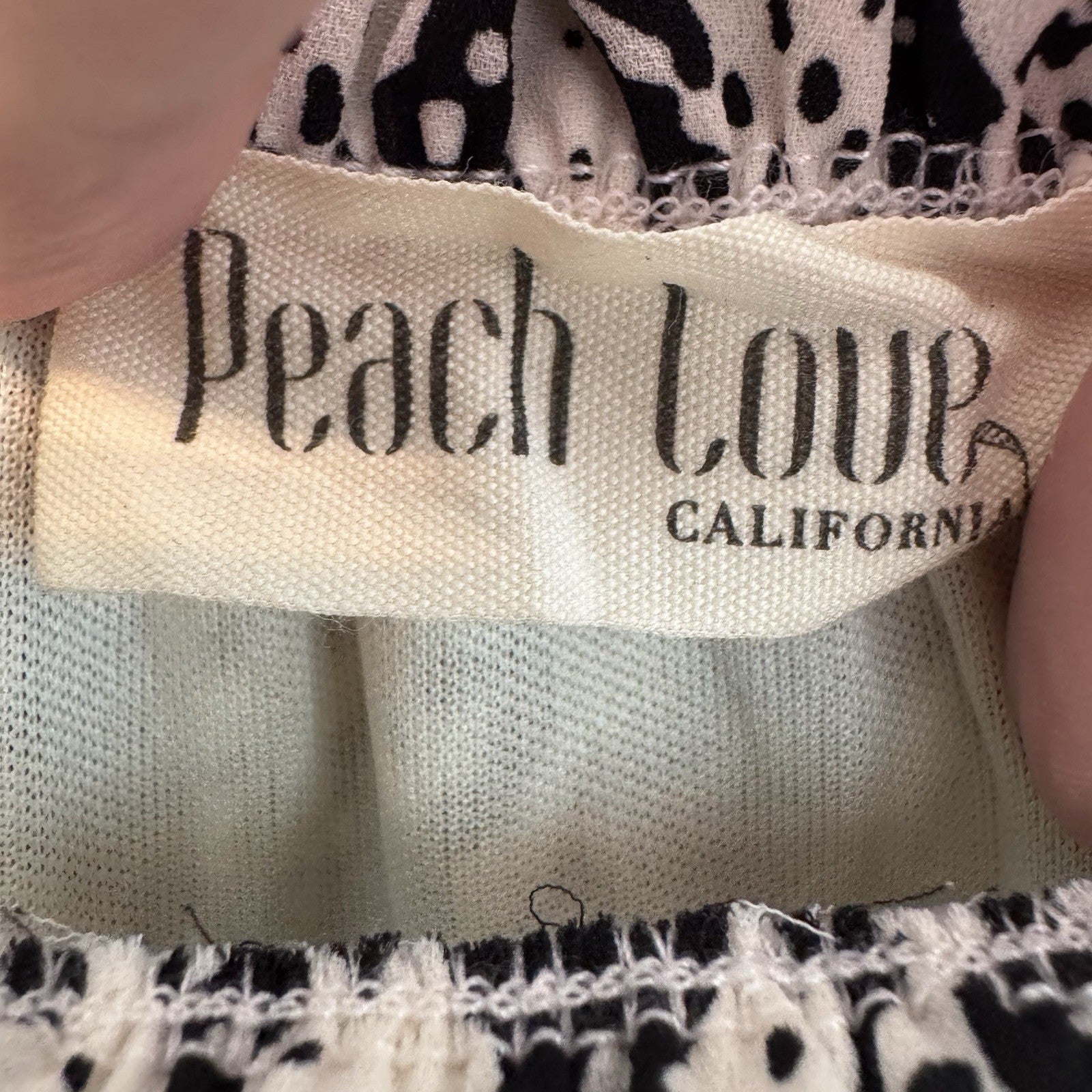 Peach Love Top Womens Large Snake Print Flutter Sleeve Boho Blouse