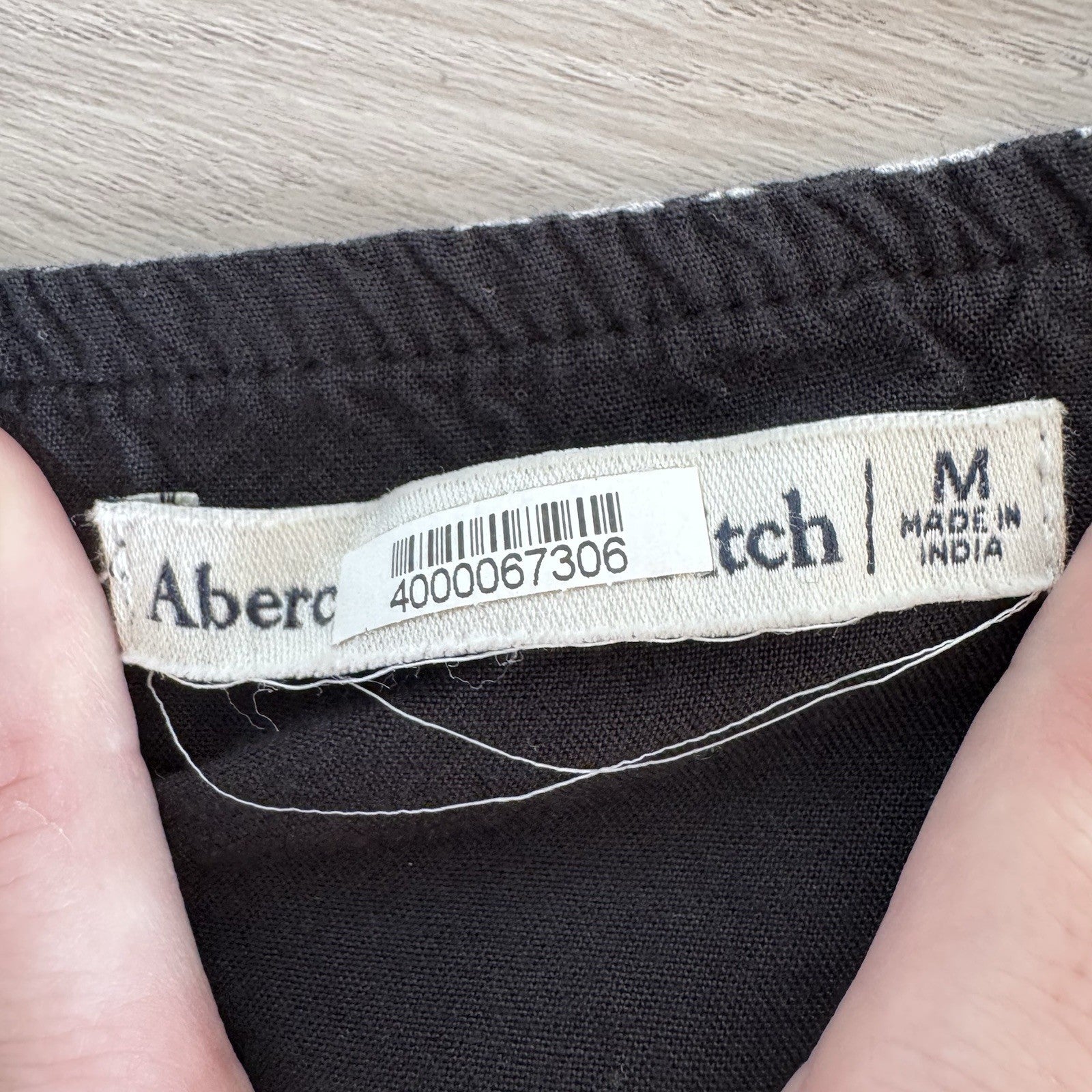 Abercrombie Fitch Wrap Skirt M Black White Floral Y2K Ruffle Hem