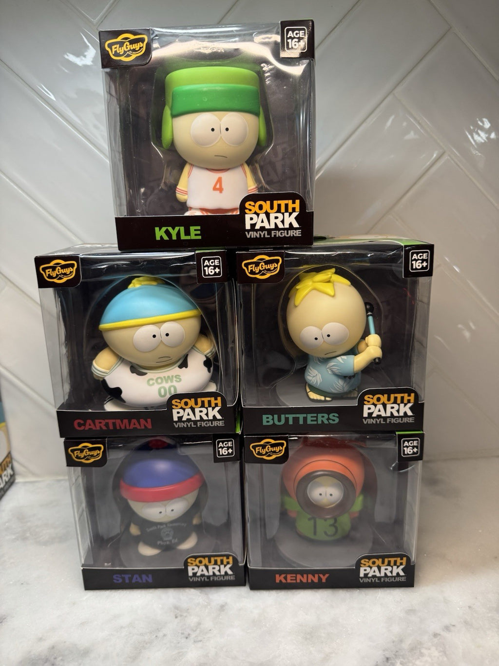 South Park Vinyl Figure Lot Kyle Kenny Cartman Butters Stan New RARE Complete