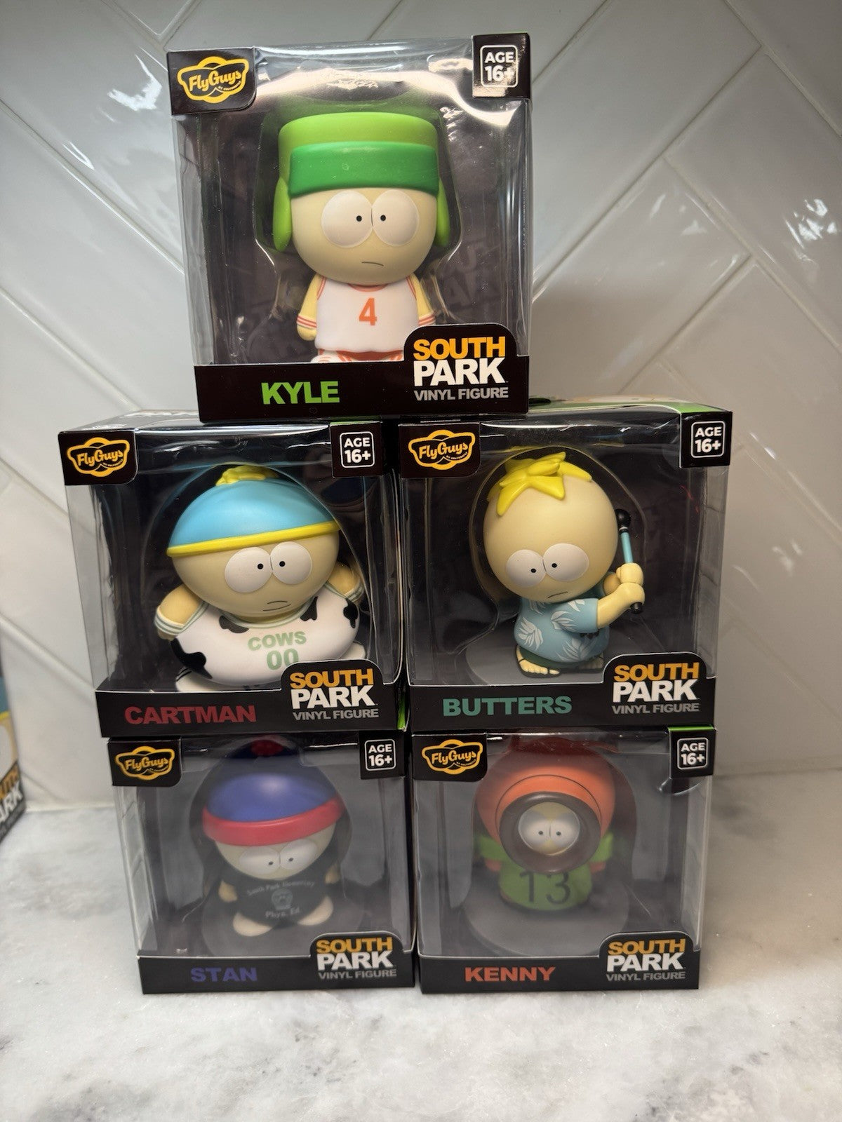 South Park Vinyl Figure Lot Kyle Kenny Cartman Butters Stan New RARE Complete