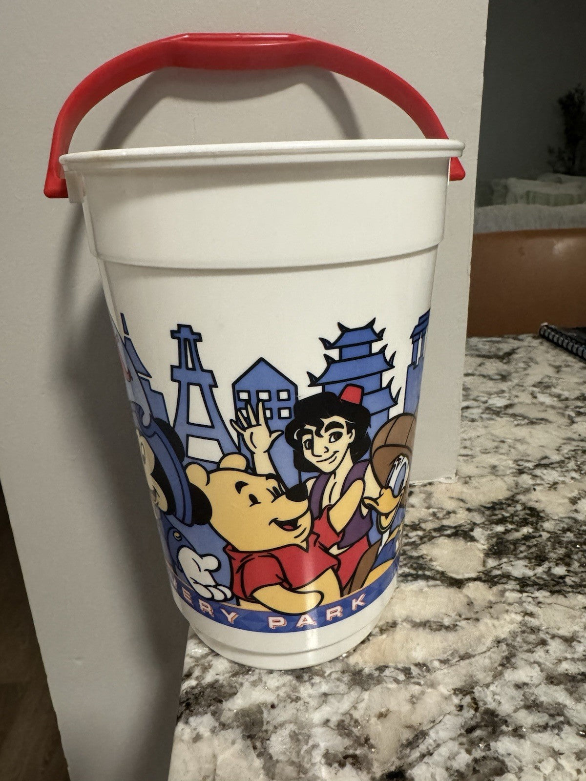 Vintage Walt Disney World Epcot Discover Park Popcorn Bucket 90s