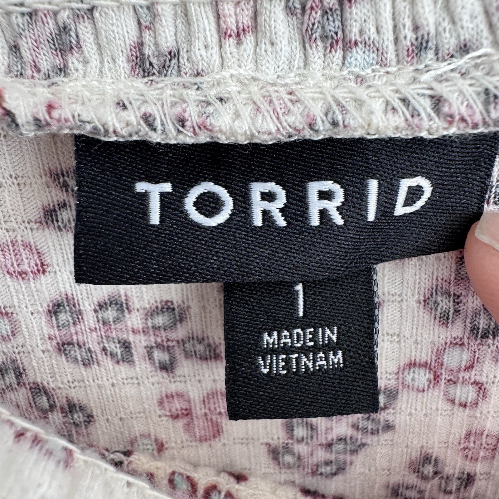 Torrid Size 1 Floral Smocked Long Sleeve Blouse Boho Top 1X