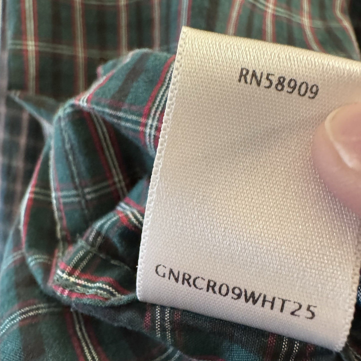 ROWM Men’s Button-Down Shirt Size M Plaid Green Pink Blue Long Sleeve Casual