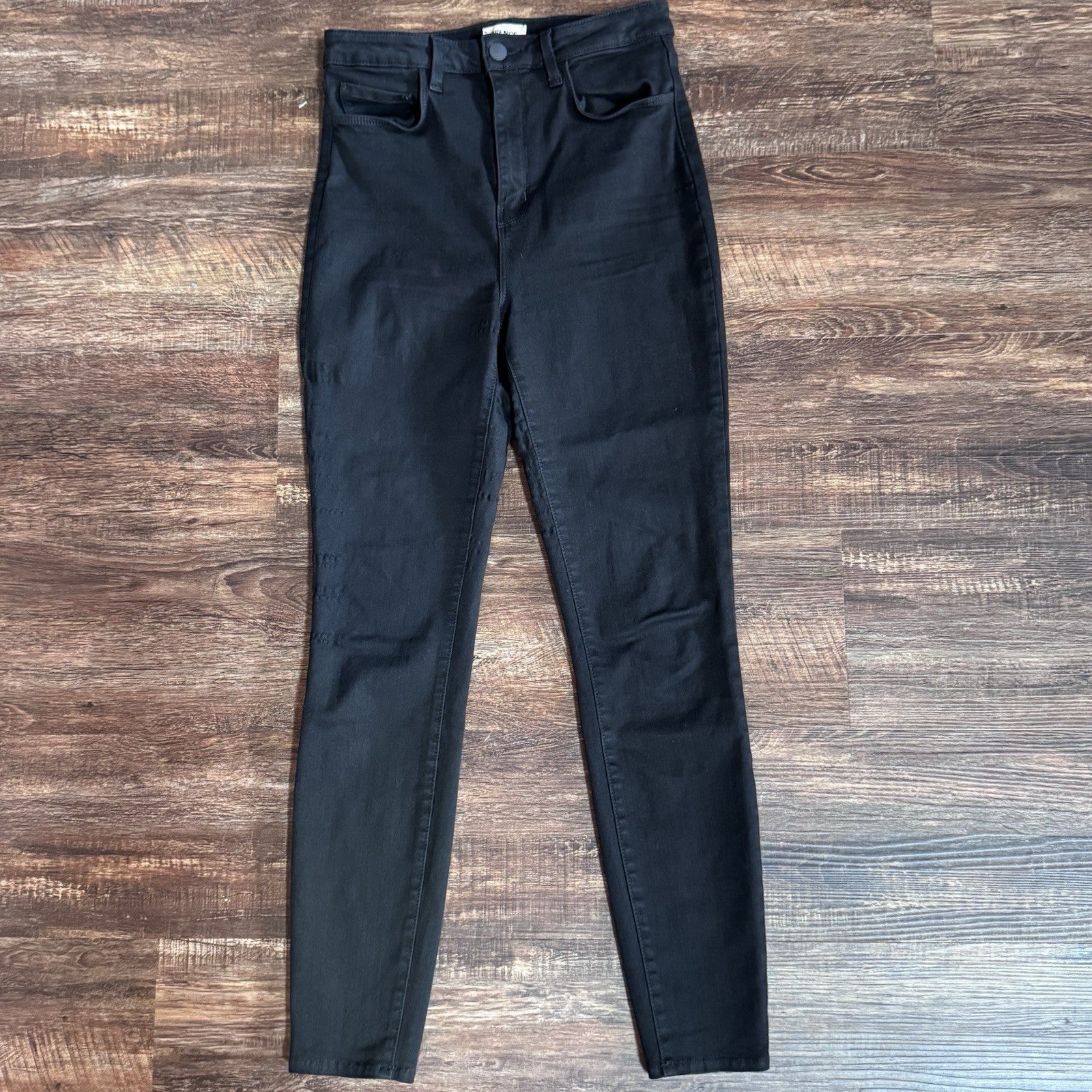 L'Agence Skinny Margot Jeans Women 28 Noir Black Designer Made in USA