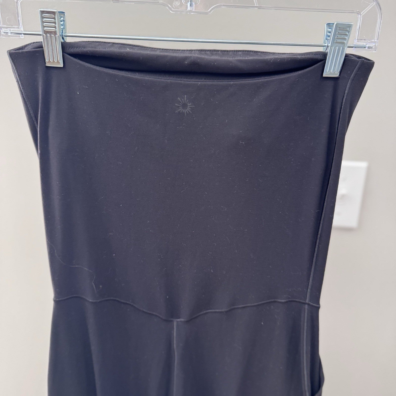 Aerie Offline Jumpsuit Size Small Black Strapless Wide Leg Real Me