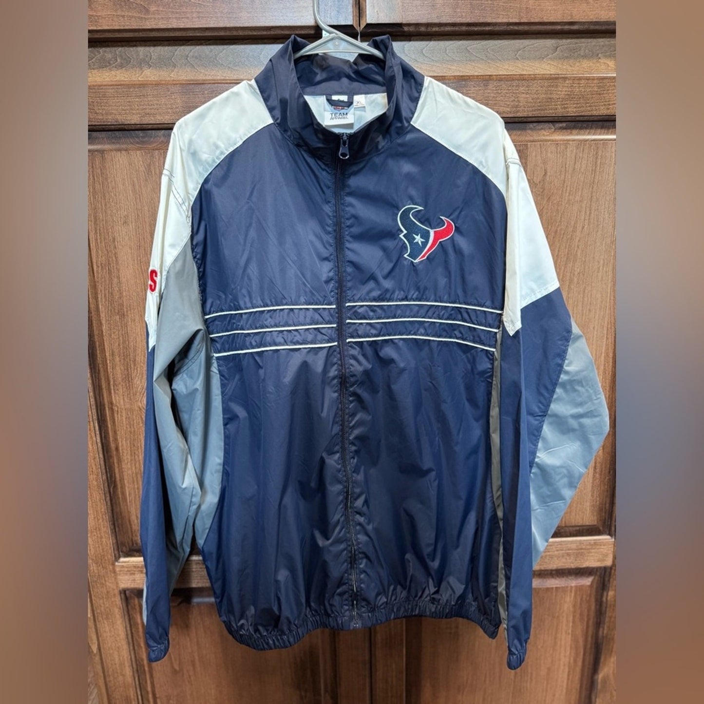 NWOT Team Apparel Houston Texans Windbreaker Jacket Sports Men's Full Zip XLarge
