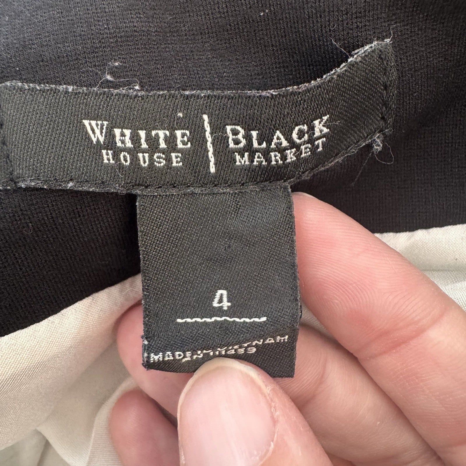 White House Black Market Women’s Striped Skirt Sz 4 Black White Lined