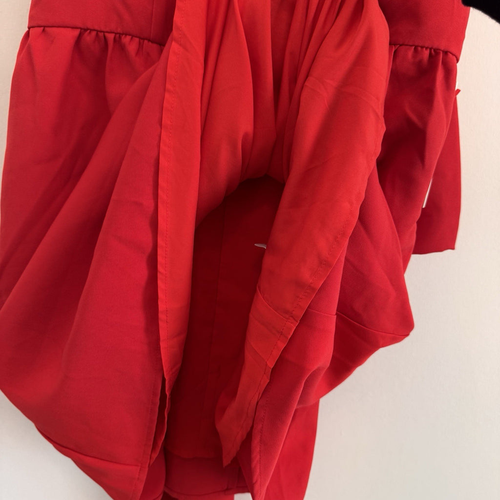 NWT Aura Boutique Womens M Red Dress Oversized Bow Tie Back Open Back