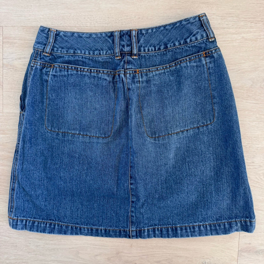 The Limited Denim Mini Skirt Size 4 Y2K Dark Wash Stretch Vintage-2003 Women's
