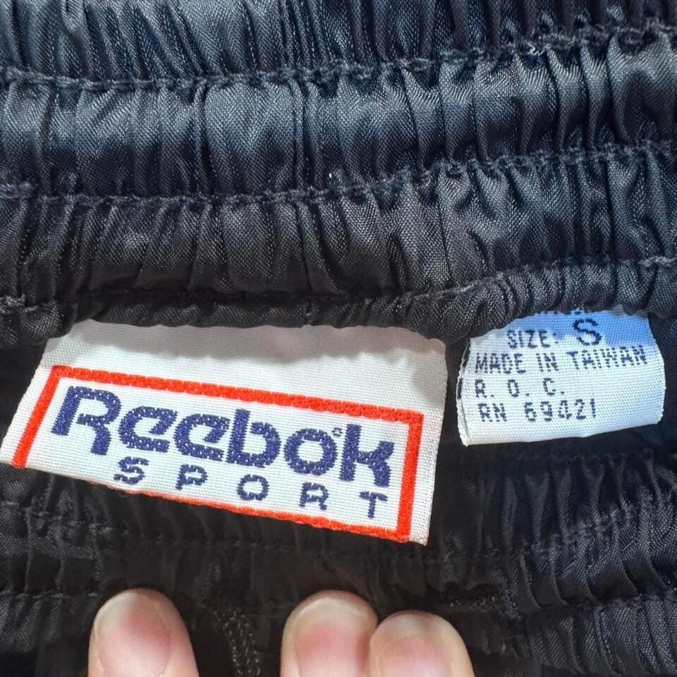 Vintage early RN 6941 Reebok sport black sportswear track pants w/ elastic band
