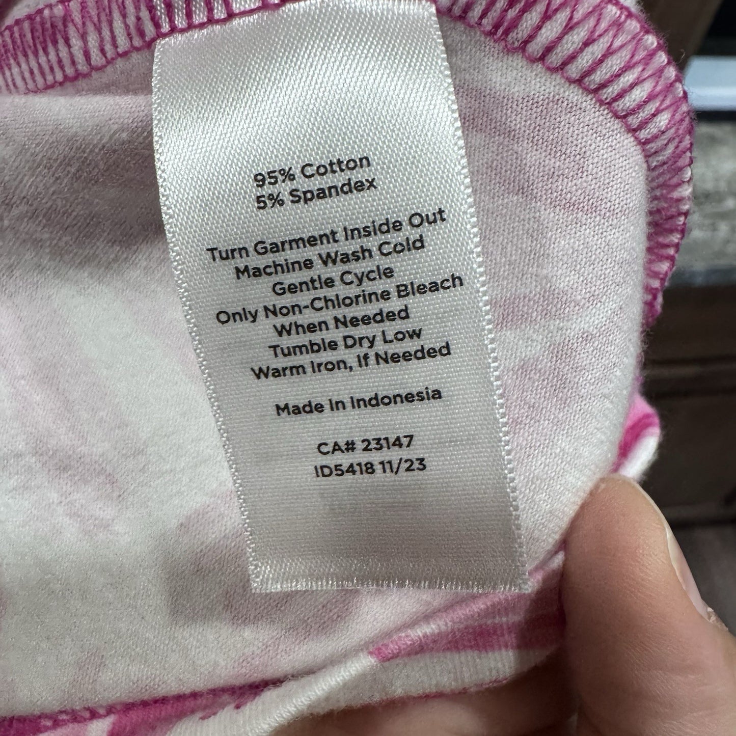 Talbots Petite XL Pink Burst Print 3/4 Sleeve Tee Shirt Cotton Spandex Blend