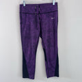 Nike Dri Fit Capri Leggings Purple Print Running Gym Yoga Women M