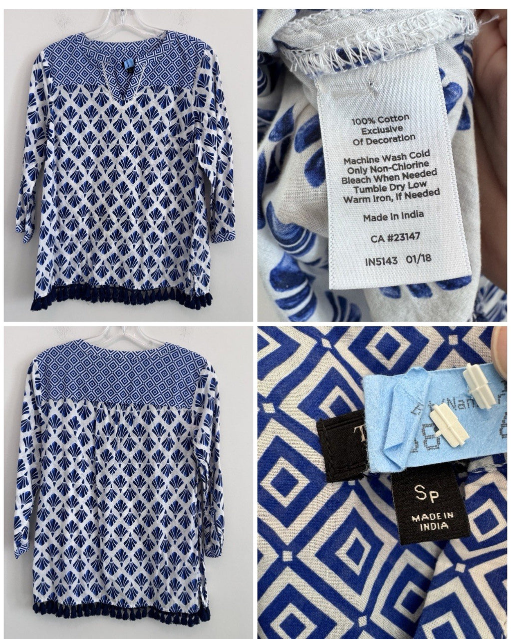 Talbots Women’s Top Lot Size Small Petite 4Pc Floral Stripe Boho Career Casual