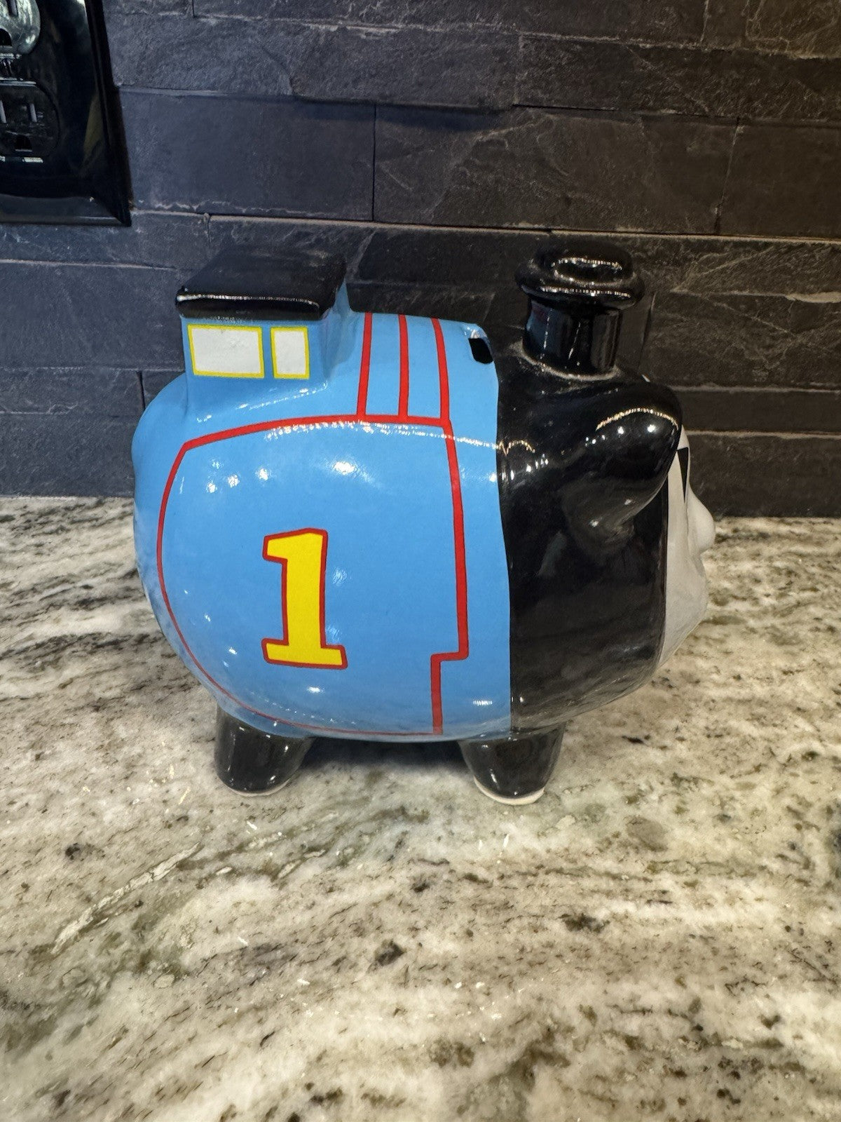 Classic, Rare,  Thomas the Train, Ceramic Piggy Bank, from Thomas & Friends.